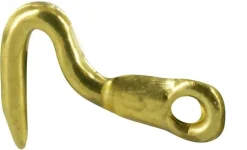Outlet Crochet ergot L.20mm réversible acier laitonné x2