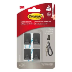 Outlet 3M Crochet métallisé noir déco Command petit modèle (x4) SCOTCH