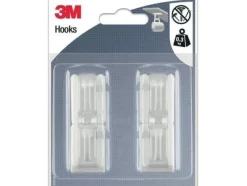 3M 4 crochets adhésifs à suspendre plastique blanc petit modèle
