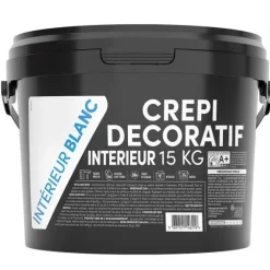 Crépi décoratif pour intérieur 15kg blanc
