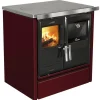Outlet LACUNZA Cuisinière à bois Etna 5T fonte/bordeaux