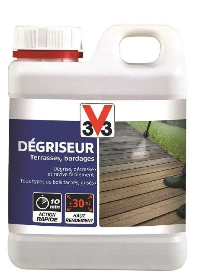 Discount V33 Dégriseur incolore terrasse et bardage 1L