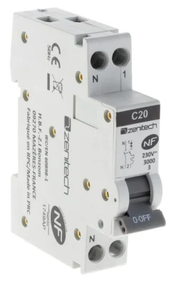 Best ZENITECH Disjoncteur phase neutre 3kA 20a