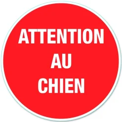 CHAPUIS Disque de signalisation "Attention au chien" PVC adhésif
