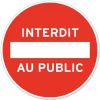 Clearance CHAPUIS Disque de signalisation "Interdit au public"