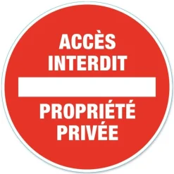 Hot CHAPUIS Disque de signalisation "Propriété privée"