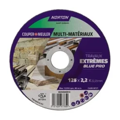 Clearance NORTON Disque de tronçonnage et d'ébarbage 125 x 22,23 x 2,2 mm