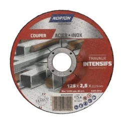 Clearance NORTON Disque de tronçonnage pour acier & inox 125 x 2.5 x 22.23 mm