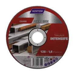 Sale NORTON Disque de tronçonnage 125 x 1,6 x 22,23mm pour acier et inox