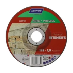 New NORTON Disque de tronçonnage 125x2.5x22.23mm pour pierre, parpaing