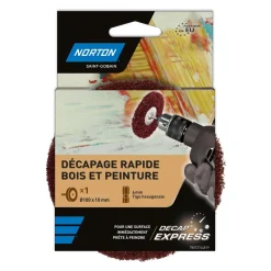 Disque perceuse Ø100x10mm Décap Express bois/peinture NORTON