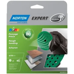 Sale NORTON 5 Disques auto-agrippants Multiair Diam150 G80