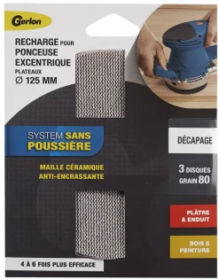 Sale GERLON 3 disques ponçeuses - Maille Céramic 125mm Gros Grain 80