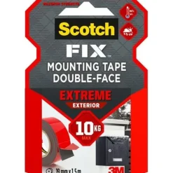 Sale SCOTCH Double face extrême extérieur Noir 1,5m x 19mm