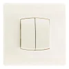 New ZENITECH Double va-et-vient 10A diwone blanc