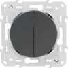 Online SCHNEIDER Double va-et-vient Odace anthracite