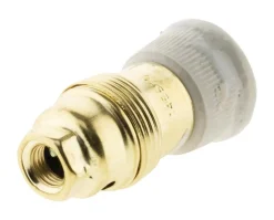 Best ZENITECH Douille E14 laiton porcelaine simple bague blanc/or
