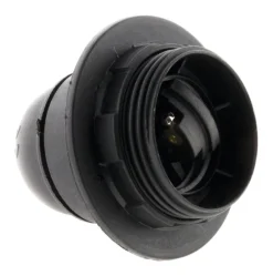 Clearance ZENITECH Douille E27 nylon noir + 1 bague