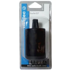Discount TIBELEC Douille métal E27 noire