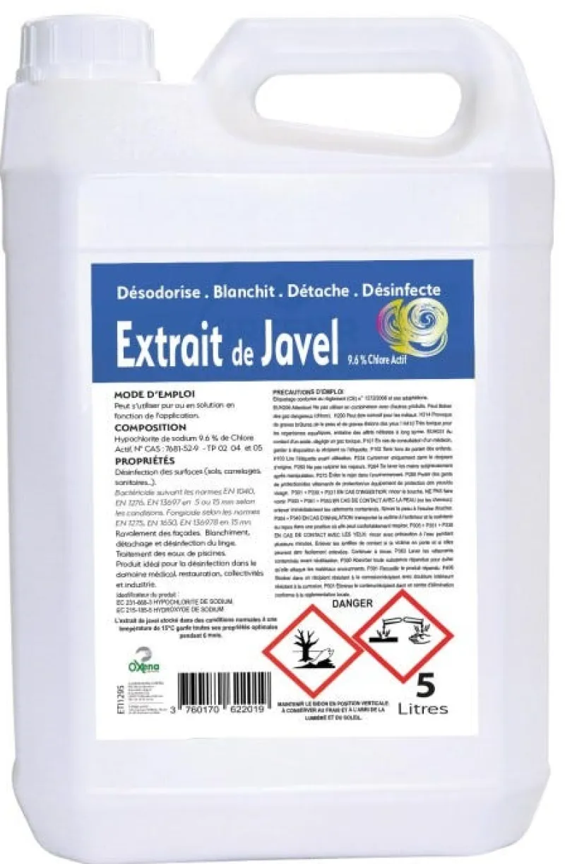 Outlet Eau de Javel 36° 9.6% 5L