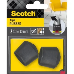 New SCOTCH Embout envelopant caoutchouc Ø30mm noir (x2)