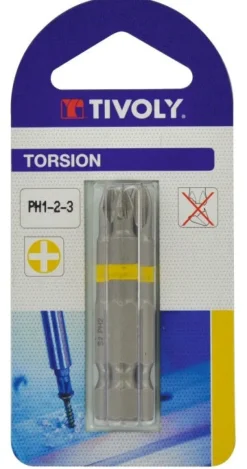 TIVOLY 3 Embouts de vissage PHI N°1-2-3 L.25mm