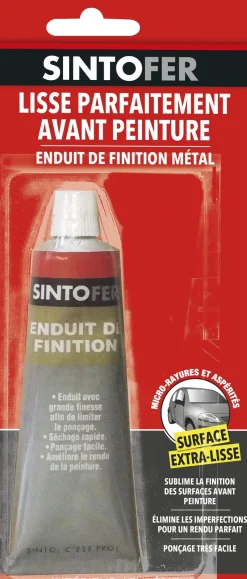 Sale SINTO Enduit métal finition blanc 66ml/90g