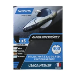 Best NORTON 3 Feuilles abrasives imperméables G400 230x280