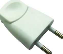 Clearance DISMO Fiche mâle - 6A - 2 pôles blanche