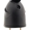 Sale ZENITECH Fiche mâle latérale 2 pôles + terre noir NF