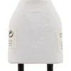 Hot ZENITECH Fiche mâle 2 pôles 6A blanc NF