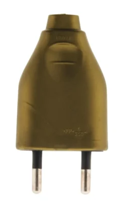New ZENITECH Fiche mâle 2 pôles 6A or NF