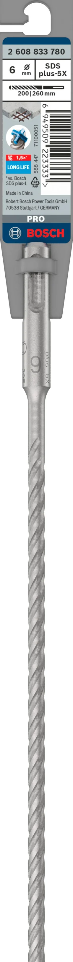 Outlet BOSCH PROFESSIONAL Foret béton PRO SDS plus-5X, 6 x 200 x 260 mm BOSCH PRO
