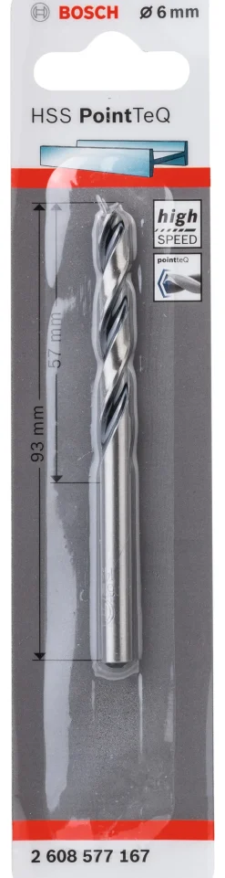 Outlet BOSCH Foret hélicoïdal HSS PointTeQ 6 mm