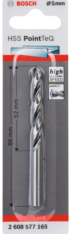 New BOSCH Foret hélicoïdal HSS PointTeQ 5 mm