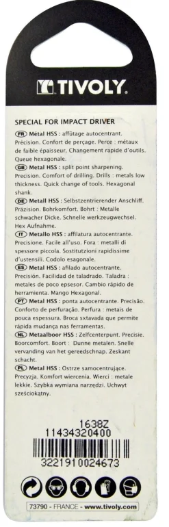 Discount TIVOLY Foret à métaux taillé meulé Shock Série HSS Ø6mm