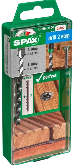 New SPAX Foret étagé Drill 2 Step Ø4,1 mm et 6,5 mm (x1)