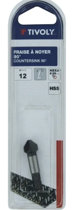 Outlet TIVOLY Fraise pour logement tête vis HSS Ø12mm