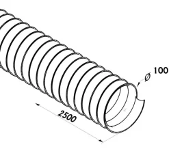 Sale Gaine flexible en PVC grise Ø100mm x 2,5m
