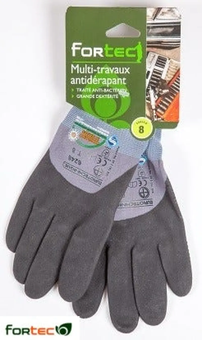 Best FORTEC Gants multi-travaux antidérapants gris