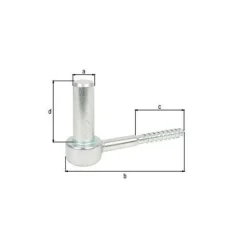 Clearance GAH ALBERTS Gond à visser zingué Ø16/110 mm