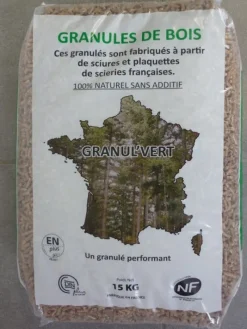 Outlet Granulés de bois 100% résineux Granul'Vert 15kg