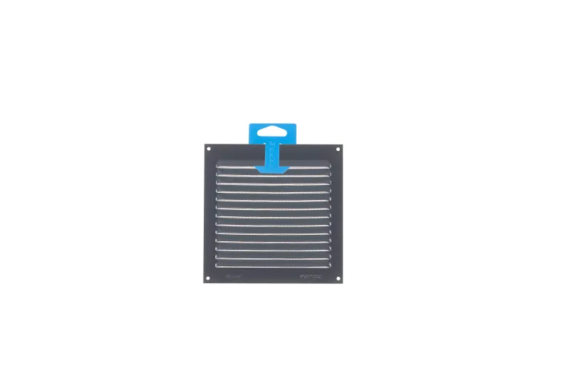 Clearance Grille alu 0,8 mm anti-moutique anthracite 15x15 cm