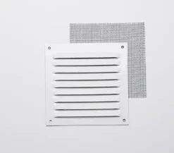 Sale Grille en alu 0,8 mm anti-moustique blanc 10x10 cm