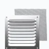 Clearance Grille en alu 0,8 mm anti-moustique gris 10x10 cm
