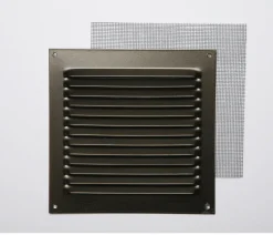 Discount Grille en alu 0,8 mm anti-moustique anthracite 10x10 cm