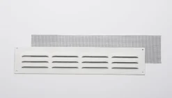 New Grille en alu 0,8 mm anti-moutique blanc 5x25 cm.