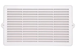 Clearance Grille à encastrer ABS + moustiquaire blanc 13x23.6 cm
