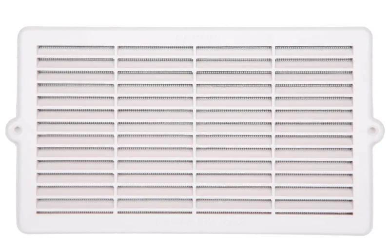 Clearance Grille à encastrer ABS + moustiquaire blanc 13x23.6 cm