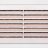 Best Grille à encastrer ABS + moustiquaire blanc 6,1x13 cm